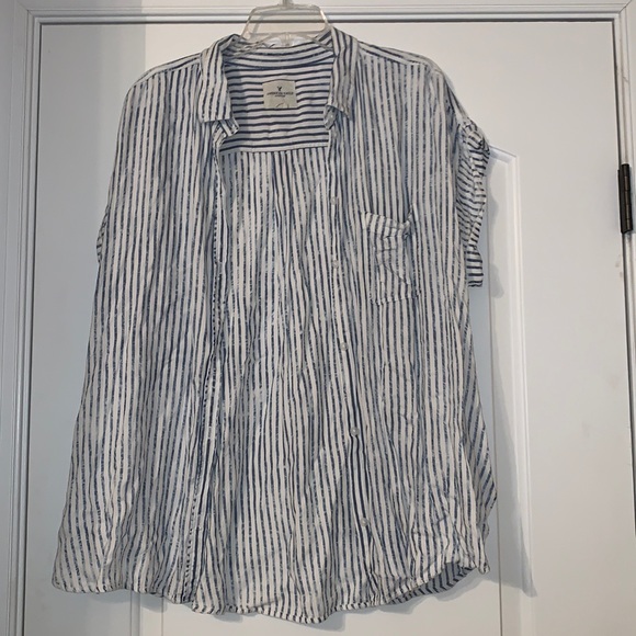 American Eagle Outfitters Tops - American Eagle blue striped shirt